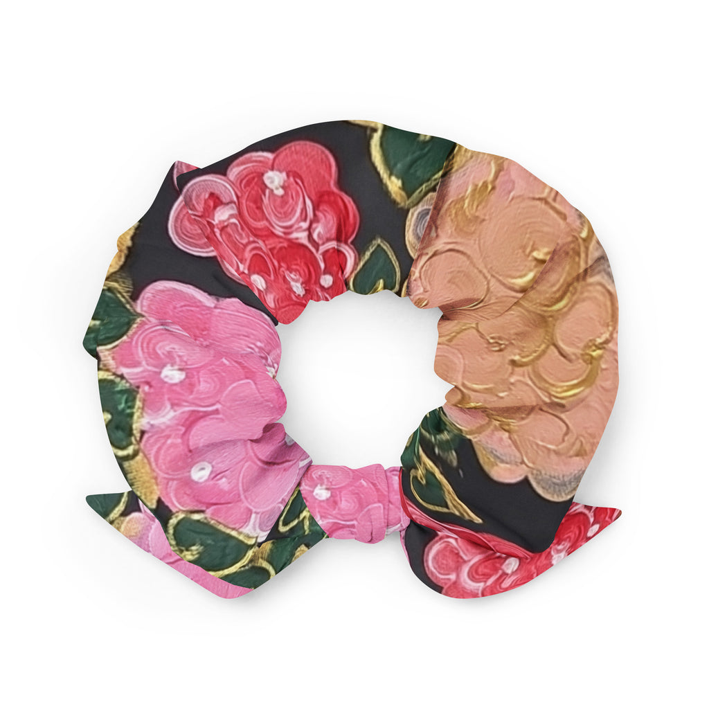 Hydrangea of the Heart Recycled Scrunchie - Glow N Flow Studio 777