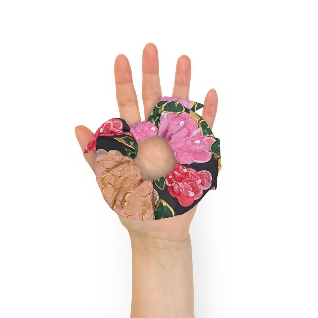Hydrangea of the Heart Recycled Scrunchie - Glow N Flow Studio 777