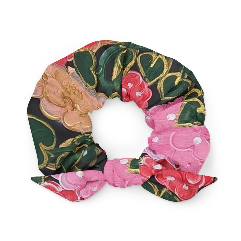 Hydrangea of the Heart Recycled Scrunchie - Glow N Flow Studio 777