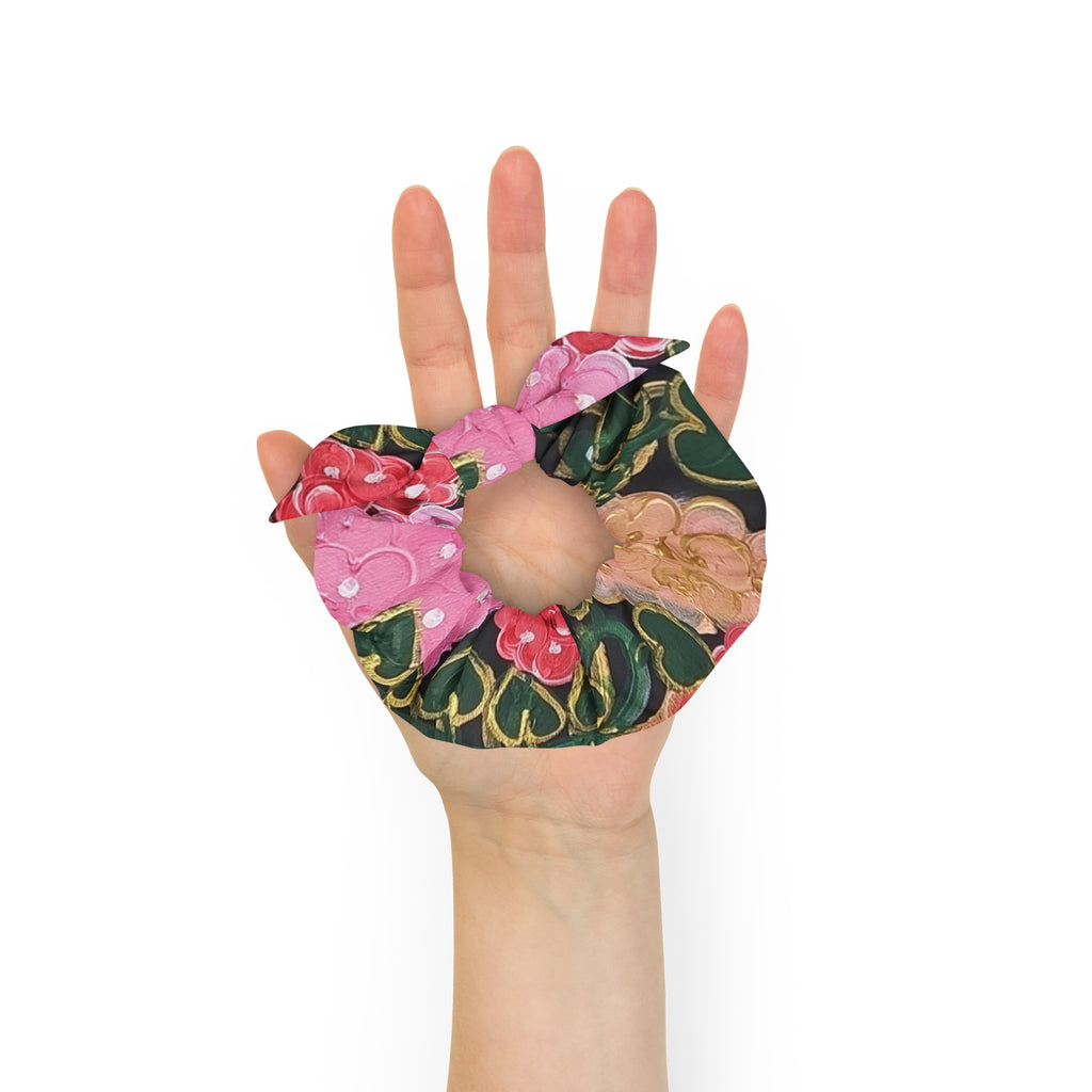 Hydrangea of the Heart Recycled Scrunchie - Glow N Flow Studio 777