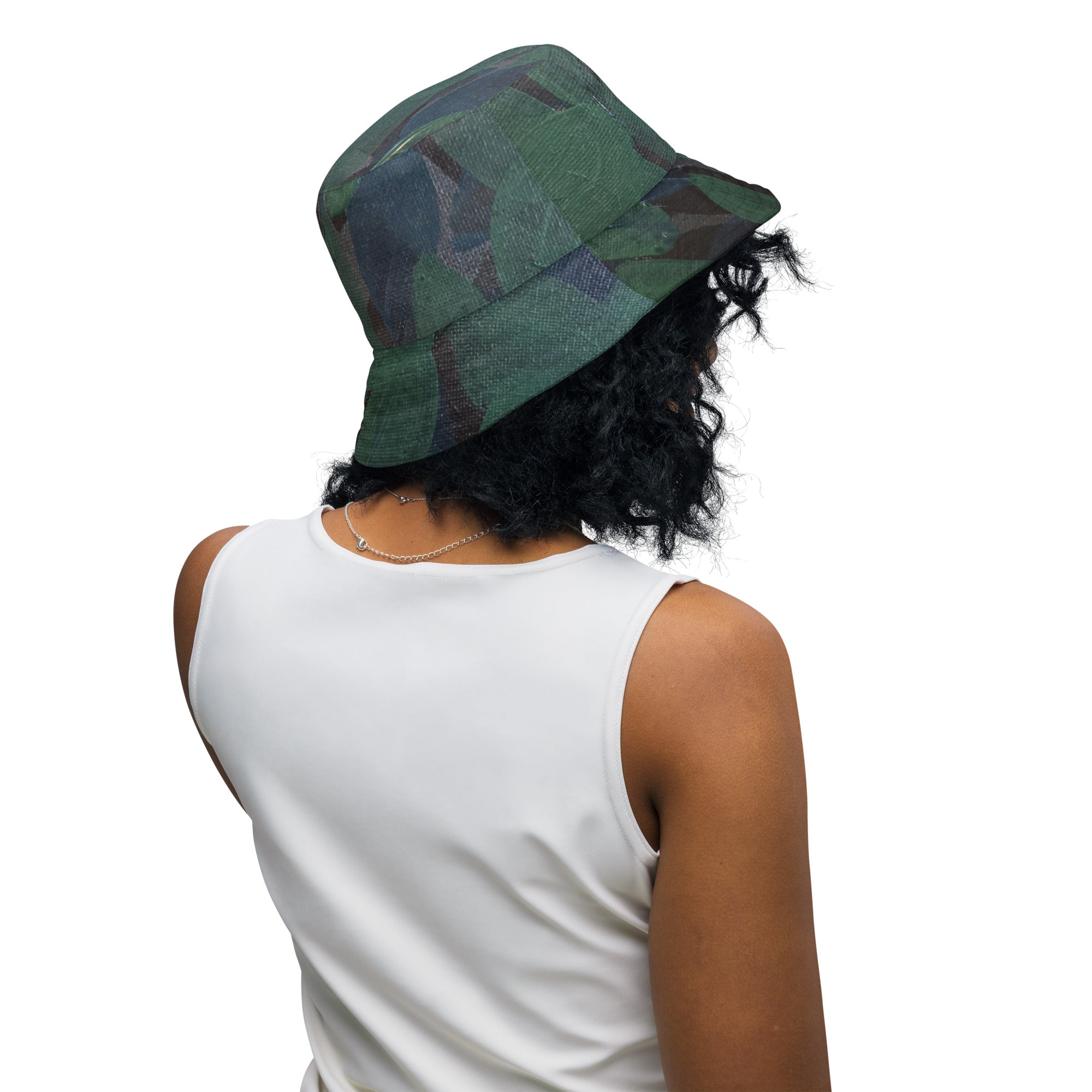 Hydrangeas of the Heart/ orange leaves - Reversible bucket hat - Glow N Flow Studio 777