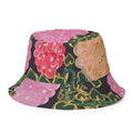 Hydrangeas of the Heart/ orange leaves - Reversible bucket hat - Glow N Flow Studio 777