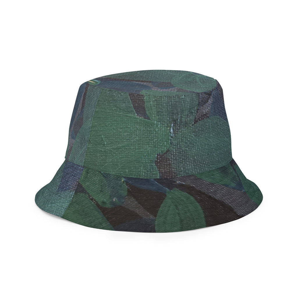 Hydrangeas of the Heart/ orange leaves - Reversible bucket hat - Glow N Flow Studio 777