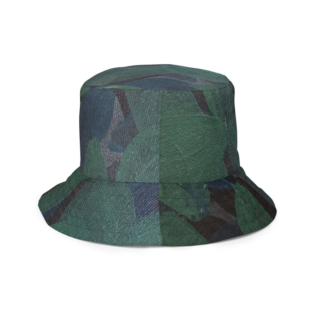 Hydrangeas of the Heart/ orange leaves - Reversible bucket hat - Glow N Flow Studio 777
