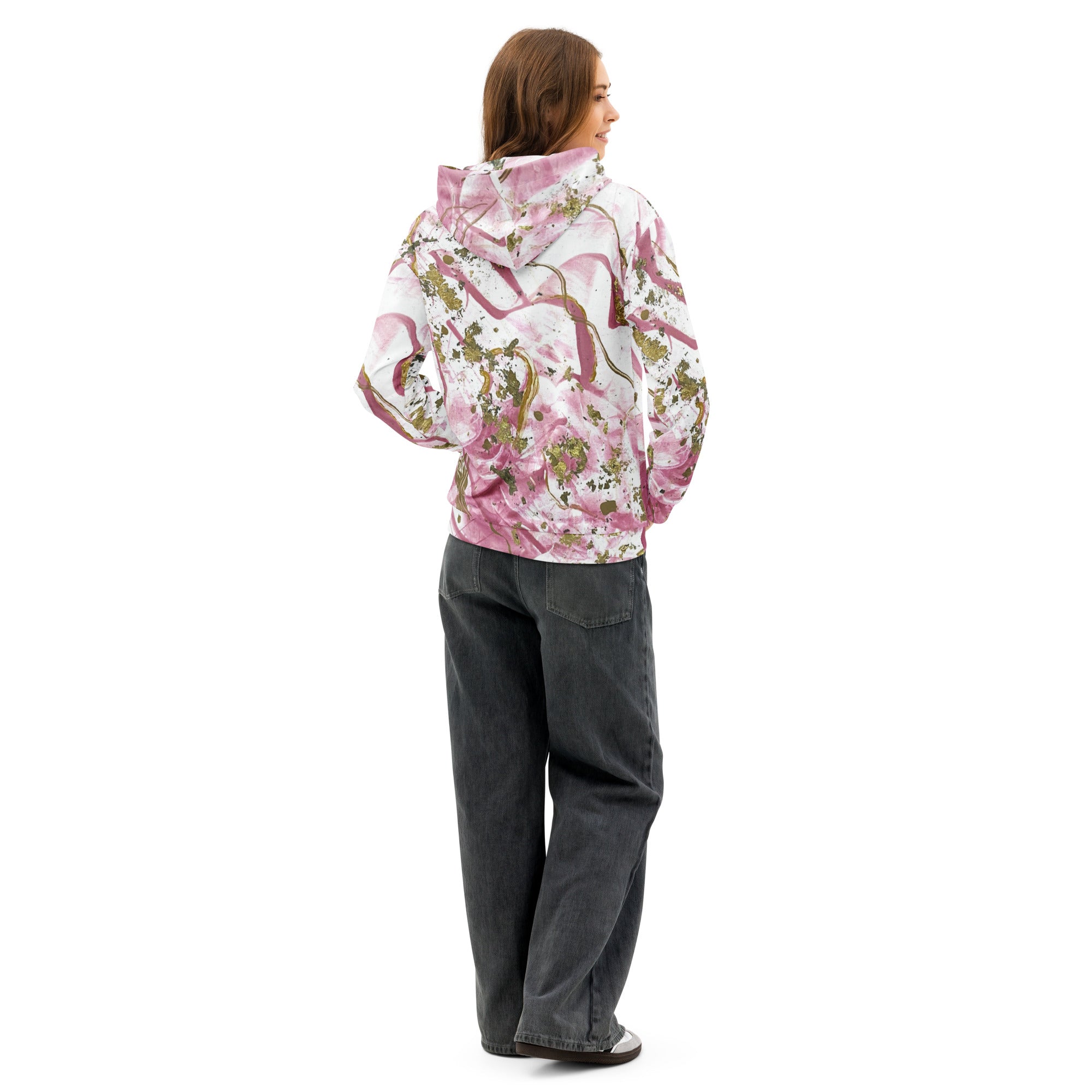 Golden Unraveling - Unisex cotton hoodie - Glow N Flow Studio 777