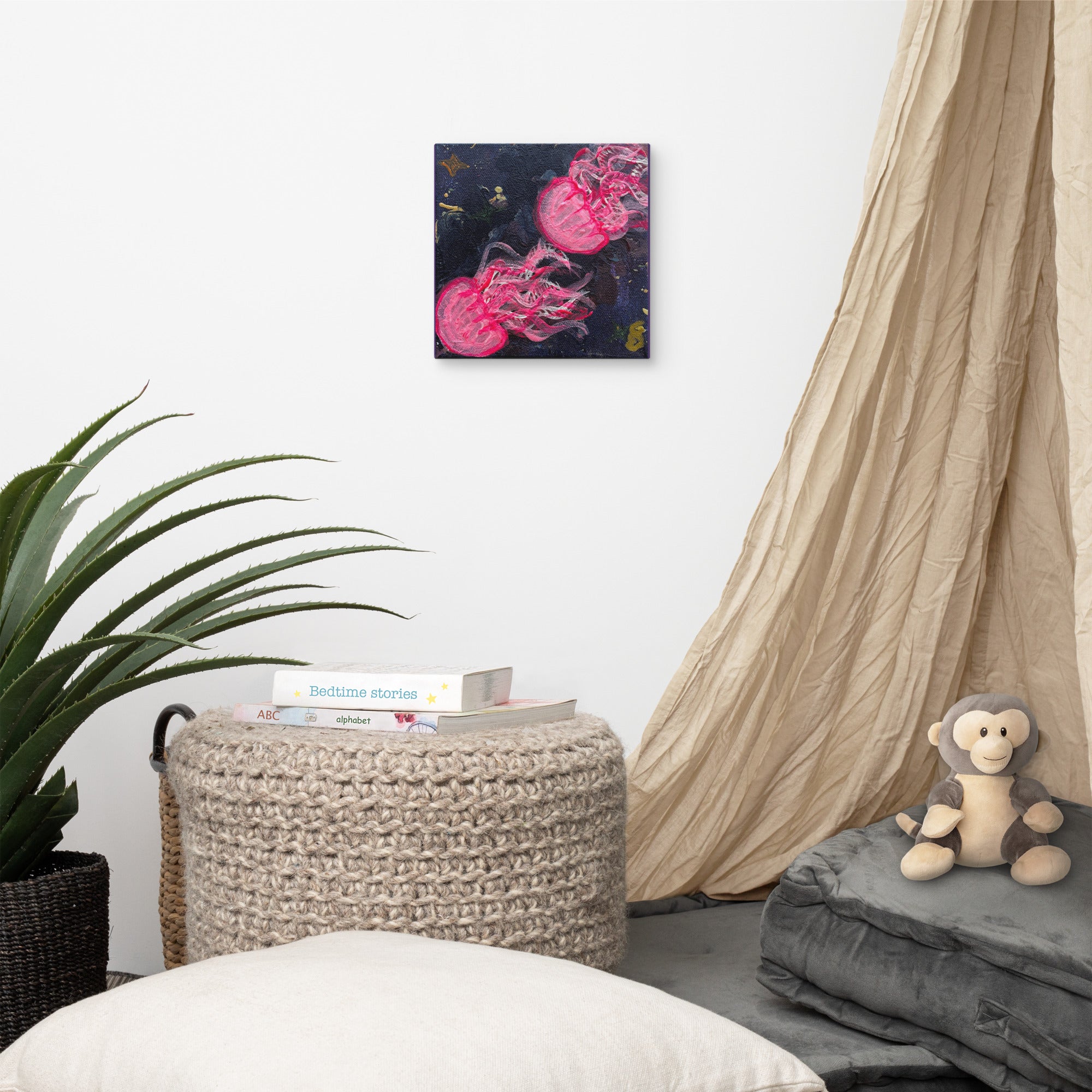 Pink Glow Jellies - Canvas - Glow N Flow Studio 777