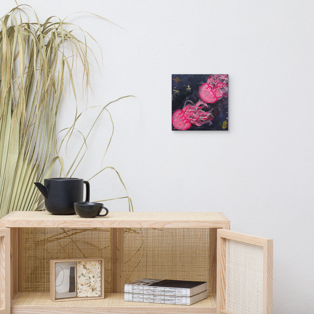 Pink Glow Jellies - Canvas - Glow N Flow Studio 777