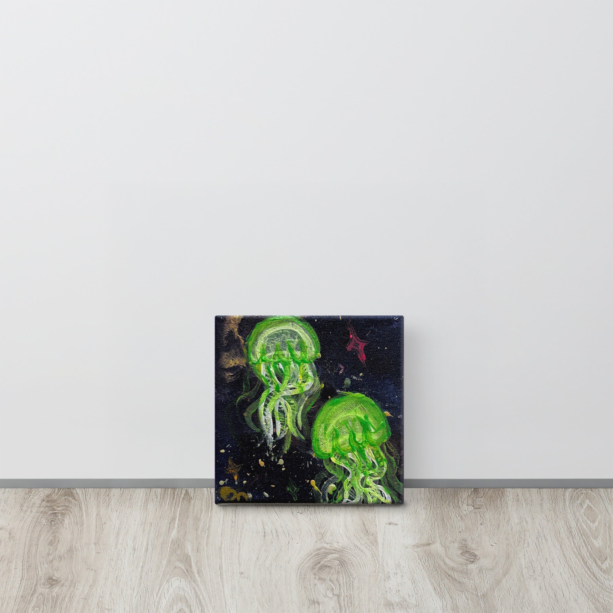 Green Glow Jellies - Canvas - Glow N Flow Studio 777