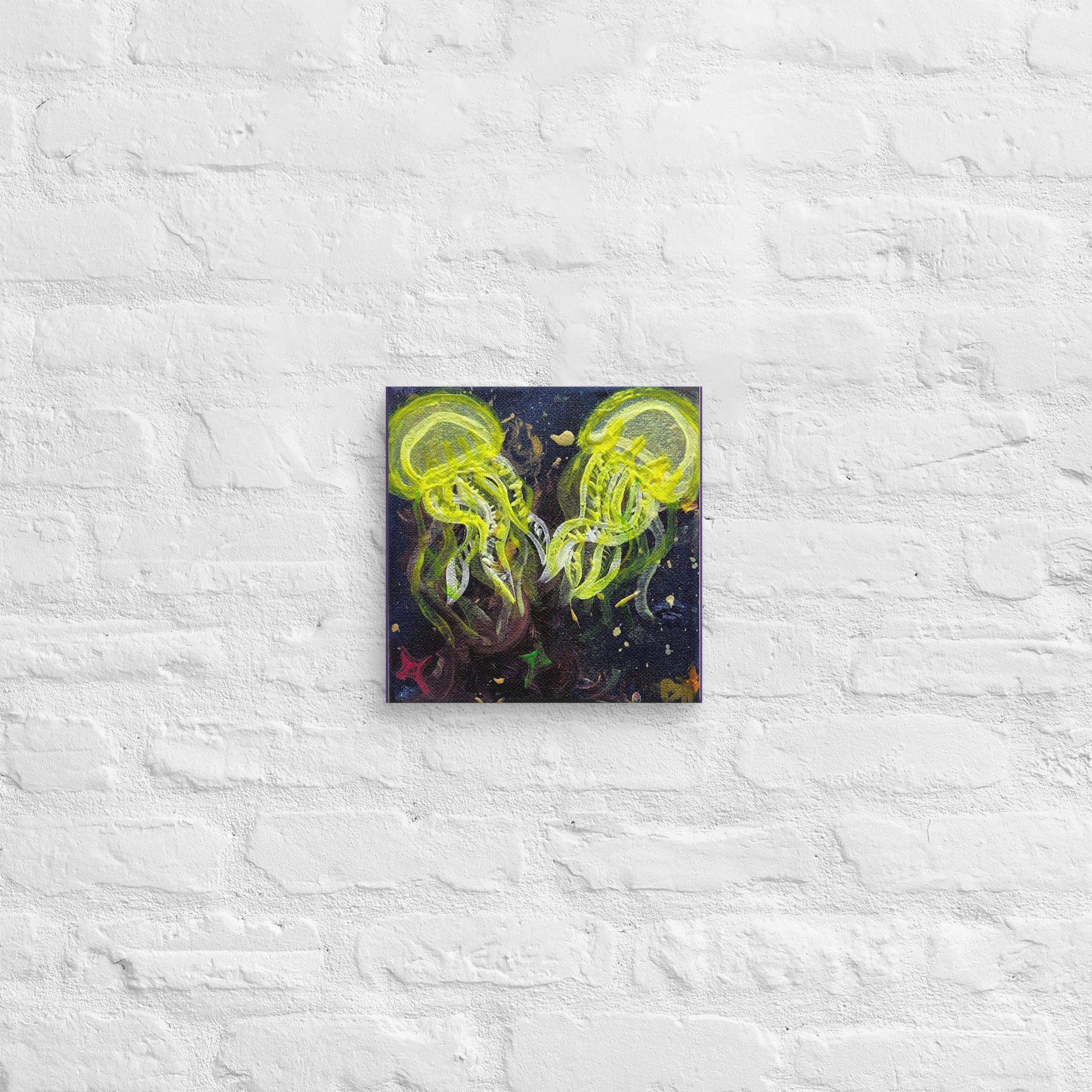 Yellow Glow Jellies - Canvas - Glow N Flow Studio 777