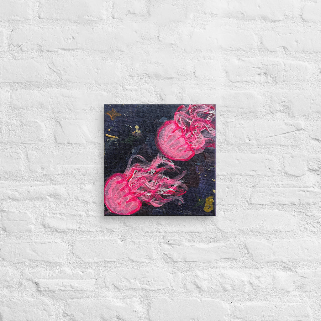 Pink Glow Jellies - Canvas - Glow N Flow Studio 777
