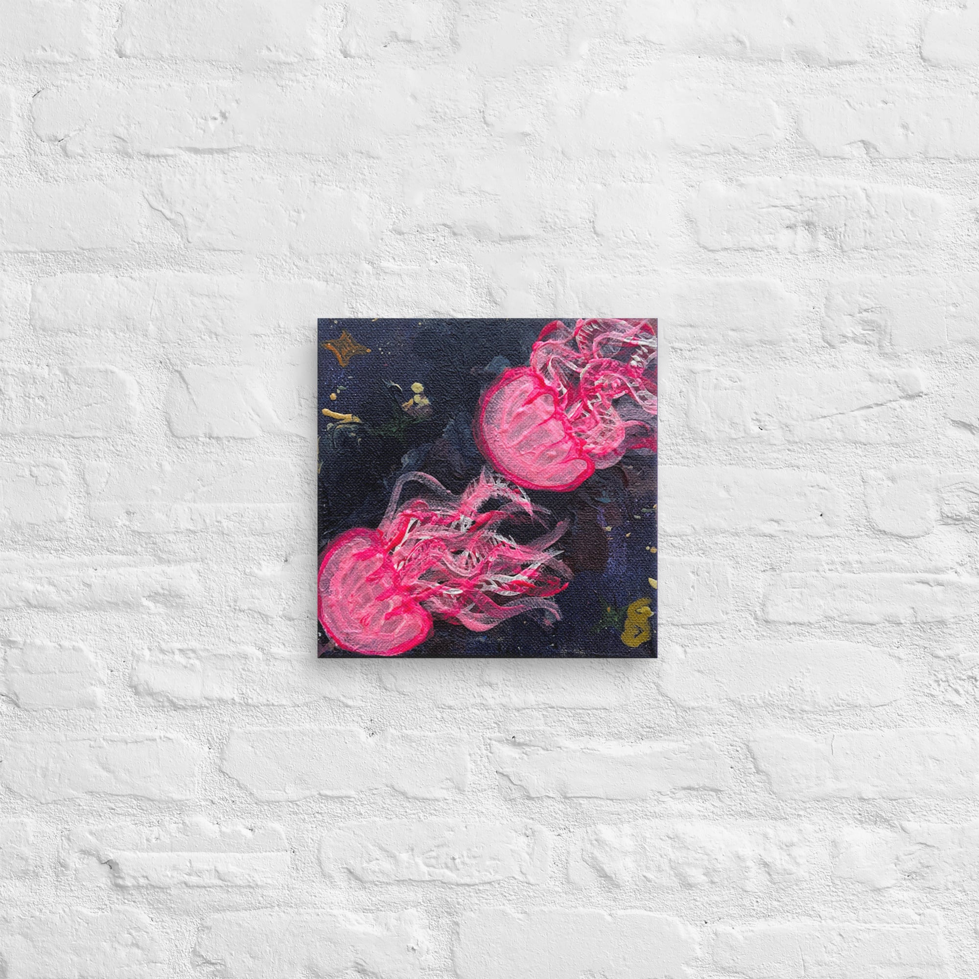 Pink Glow Jellies - Canvas - Glow N Flow Studio 777