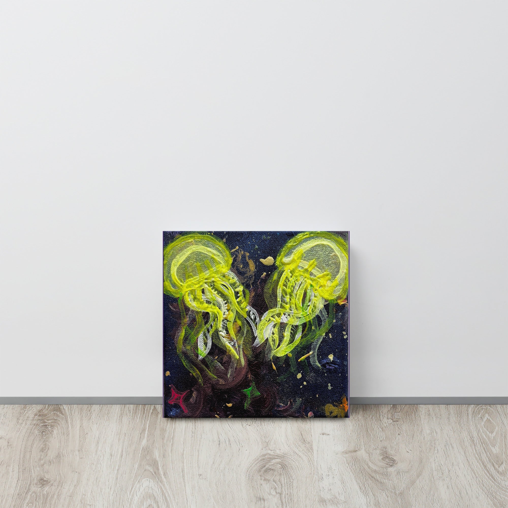 Yellow Glow Jellies - Canvas - Glow N Flow Studio 777