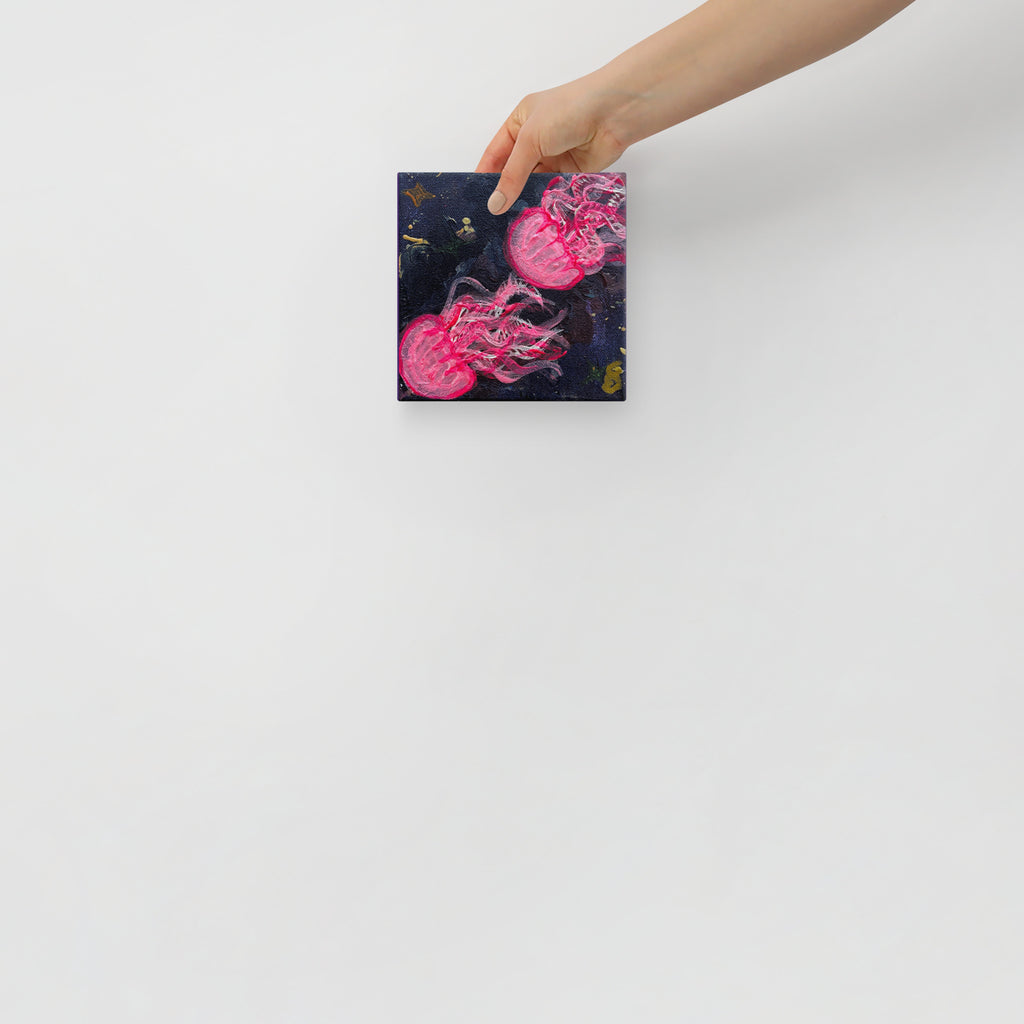 Pink Glow Jellies - Canvas - Glow N Flow Studio 777