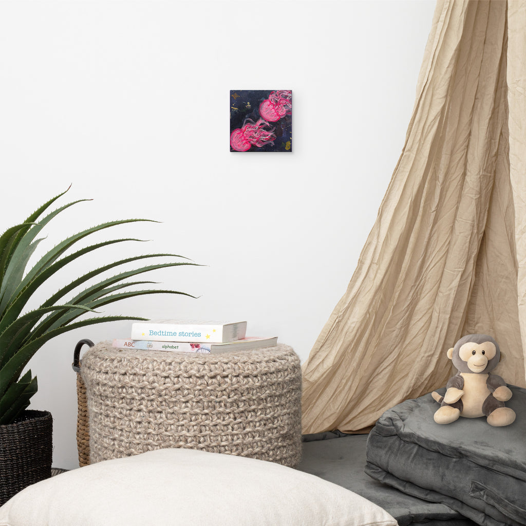 Pink Glow Jellies - Canvas - Glow N Flow Studio 777