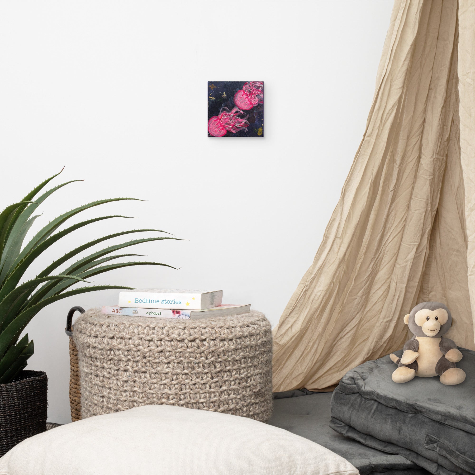 Pink Glow Jellies - Canvas - Glow N Flow Studio 777