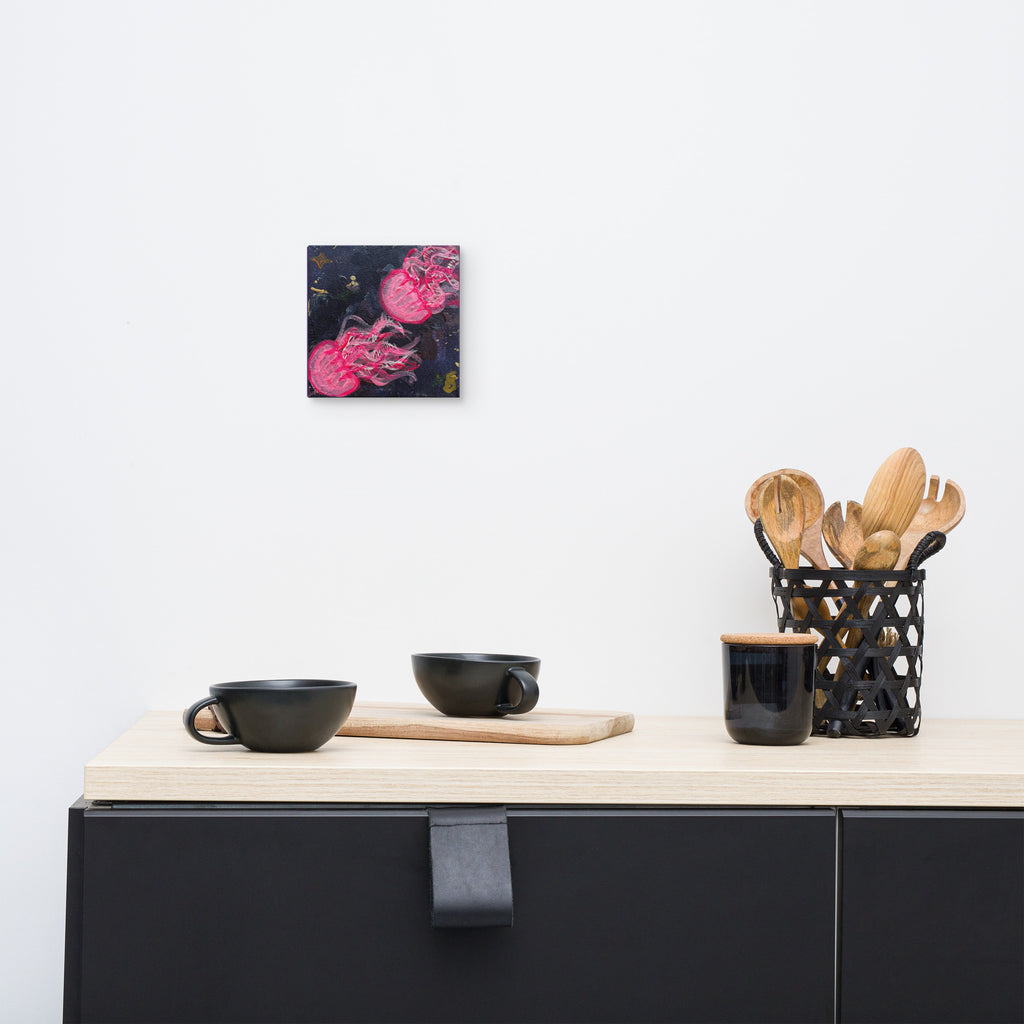 Pink Glow Jellies - Canvas - Glow N Flow Studio 777