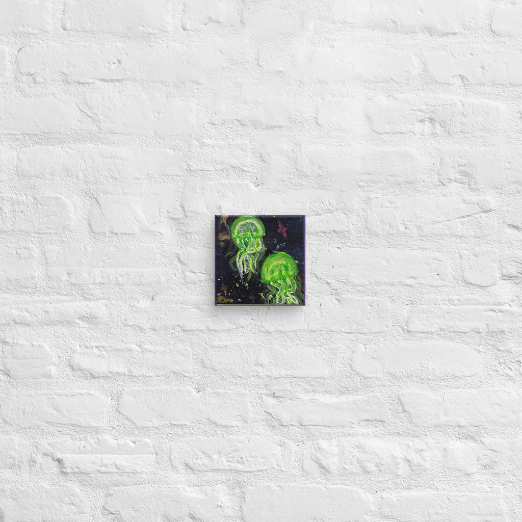Green Glow Jellies - Canvas - Glow N Flow Studio 777