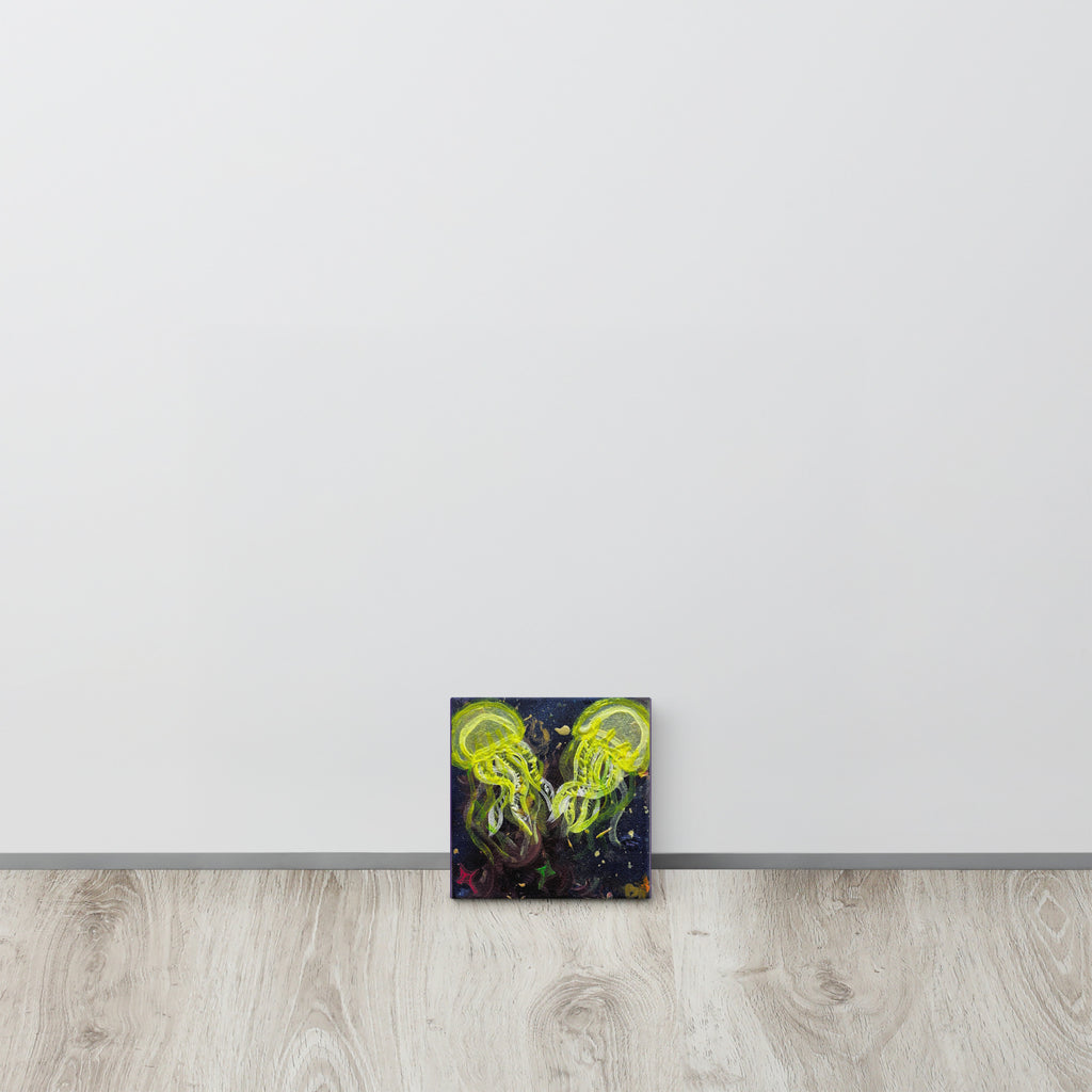 Yellow Glow Jellies - Canvas - Glow N Flow Studio 777