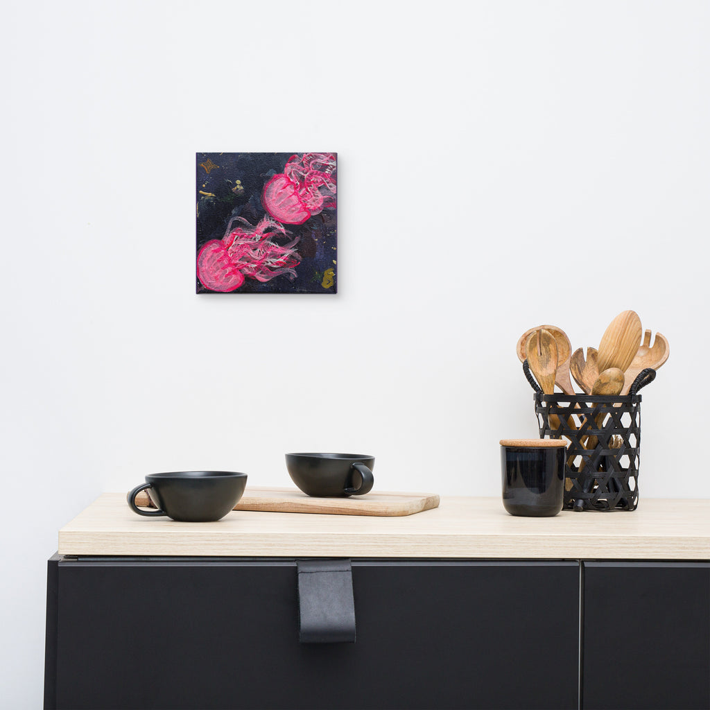 Pink Glow Jellies - Canvas - Glow N Flow Studio 777