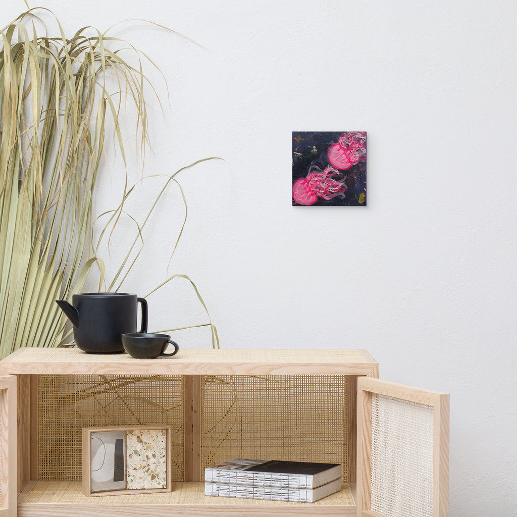 Pink Glow Jellies - Canvas - Glow N Flow Studio 777