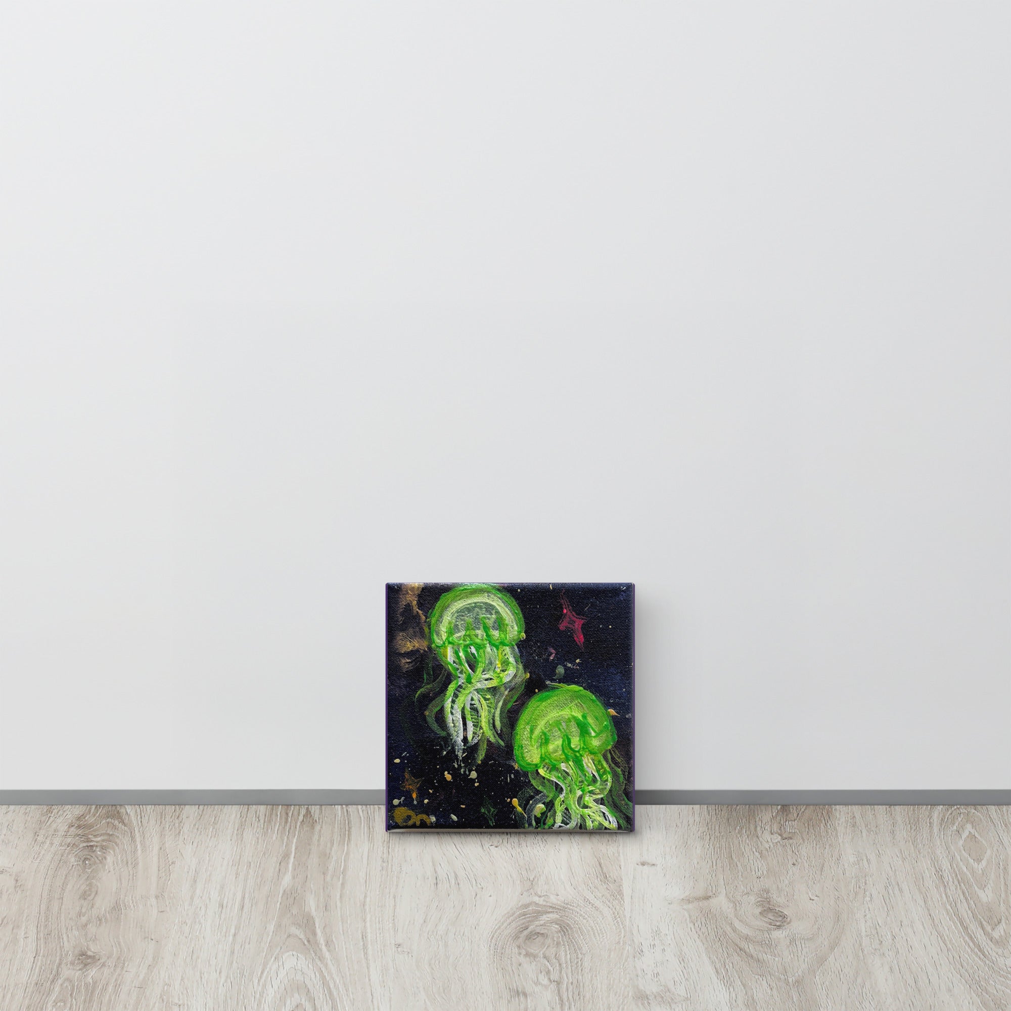 Green Glow Jellies - Canvas - Glow N Flow Studio 777