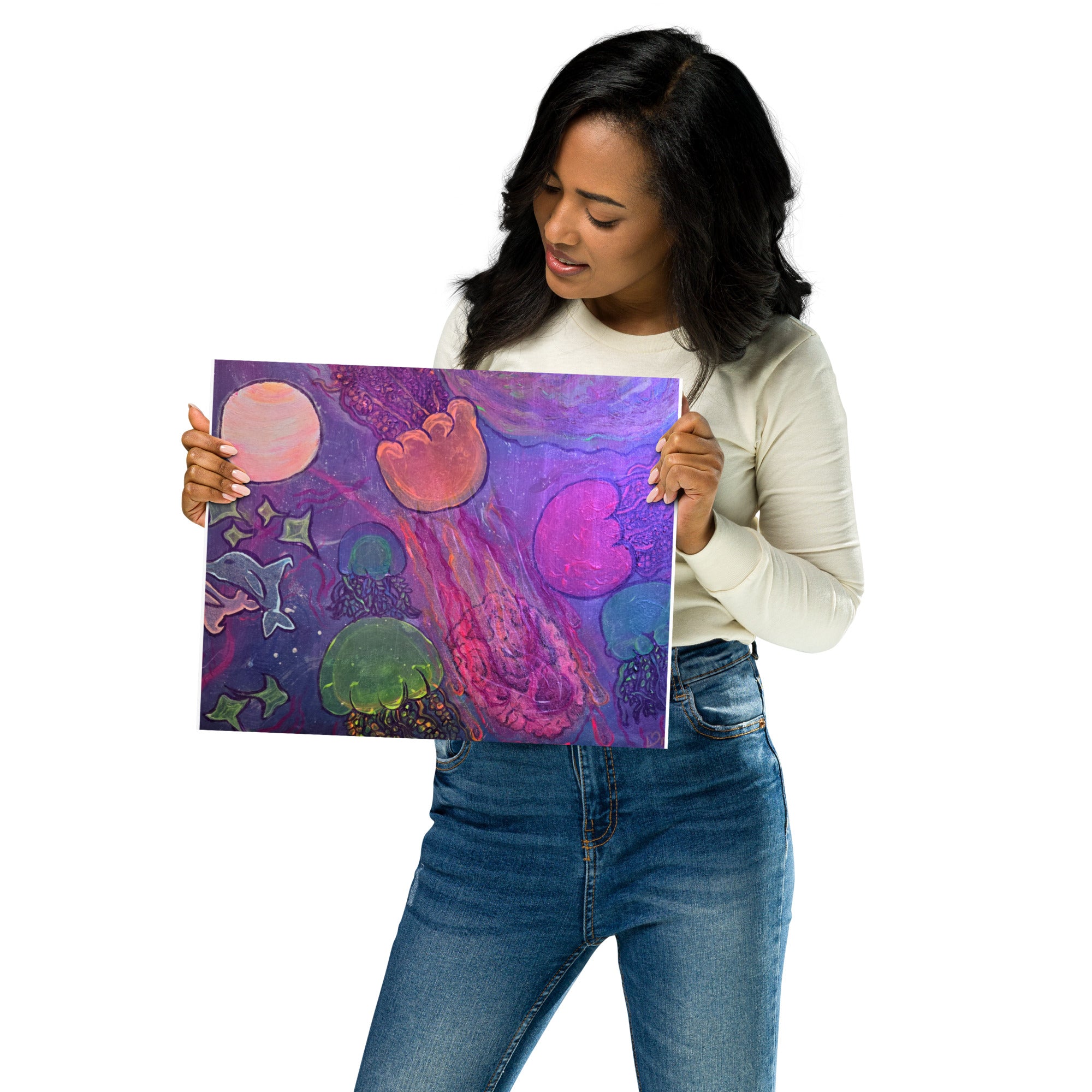 Ocean in space - Poster - Glow N Flow Studio 777