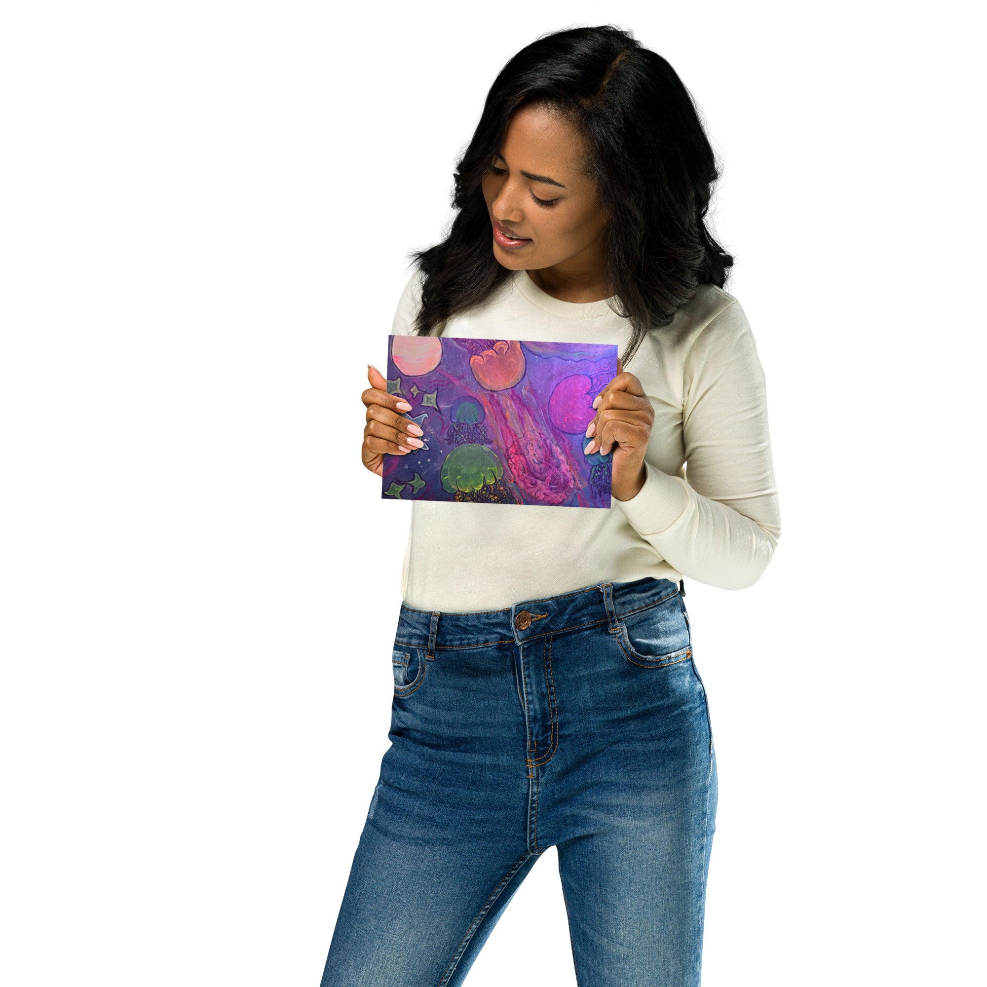 Ocean in space - Poster - Glow N Flow Studio 777