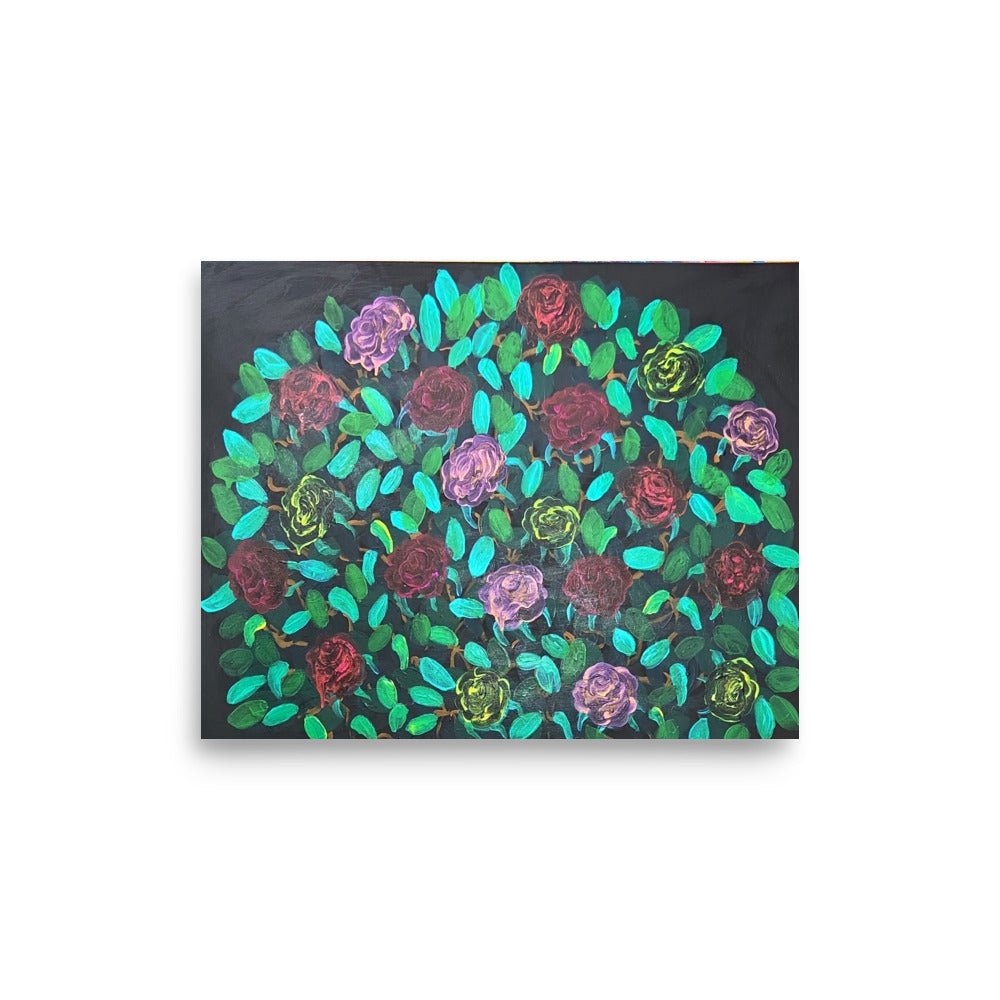 Blacklight Blossoms - Poster - Glow N Flow Studio 777
